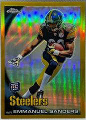 Emmanuel Sanders [Autograph Gold Refractor] #C106 Football Cards 2010 Topps Chrome Prices