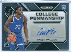 Cason Wallace #CP-CWL Basketball Cards 2023 Panini Prizm Draft Picks College Penmanship Autographs Prices