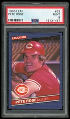 Pete Rose #53 Baseball Cards 1986 Leaf Prices