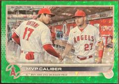 Shohei Ohtani, Mike Trout [Green Foil] #US115 Baseball Cards 2022 Topps Update Prices