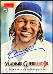 Vladimir Guerrero Jr. [Red] #VG Baseball Cards 2019 Stadium Club Autographs Prices