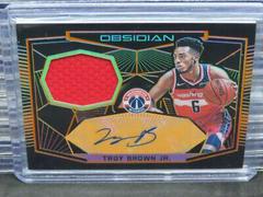 Troy Brown Jr. [Orange] #TBJ Basketball Cards 2018 Panini Obsidian Rookie Jersey Autographs Prices