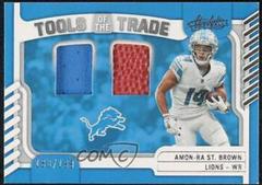 Amon Ra St. Brown #TTD-40 Football Cards 2022 Panini Absolute Tools of the Trade Double Prices