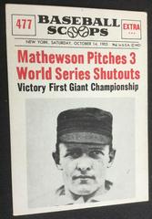 Mathewson Pitches 3 [World Series Shutouts] #477 Baseball Cards 1961 NU Card Scoops Prices