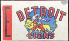 Detroit Lions Football Cards 1961 Topps Stickers Prices