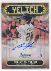 Christian Yelich [Rose Gold] Baseball Cards 2022 Bowman Sterling Signage Autographs Prices
