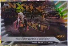 Toni Storm Betrays Ember Moon [Rainbow Foil] Wrestling Cards 2021 Topps WWE Women's Division Prices