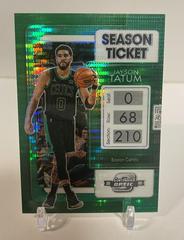 Jayson Tatum [Green Pulsar] #1 Basketball Cards 2021 Panini Contenders Optic Prices