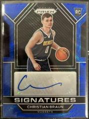 Christian Braun [Blue Wave] #RSI-CBR Basketball Cards 2022 Panini Prizm Rookie Signatures Prices