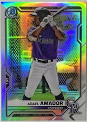 Adael Amador [Refractor] #BDC-195 Baseball Cards 2021 Bowman Draft Chrome Prices