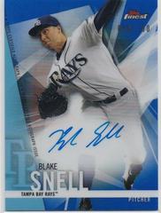 Blake Snell [Blue Refractor] #FA-BS Baseball Cards 2017 Topps Finest Autographs Prices