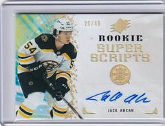 Jack Ahcan [Gold] Hockey Cards 2021 SPx Rookie Signatures Prices