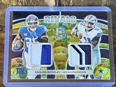 Saquon Barkley / Micah Parsons [Splatter Neon] #12 Football Cards 2023 Panini Spectra Rivals Prices