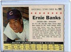 Ernie Banks [Perforated] #191 Baseball Cards 1961 Post Cereal Prices