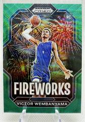 Victor Wembanyama [Green Wave] #1 Basketball Cards 2023 Panini Prizm Draft Picks Fireworks Prices