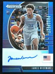 James Wiseman [Blue Prizm] Basketball Cards 2020 Panini Prizm Draft Picks Autographs Prices