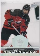Adam Fantilli [Clear Cut] #96 Hockey Cards 2022 Upper Deck Team Canada Juniors Prices