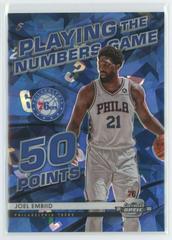 Joel Embiid [Blue Ice] Basketball Cards 2021 Panini Contenders Optic Playing the Numbers Game Prices