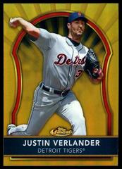 Justin Verlander [Gold Refractor] #22 Baseball Cards 2011 Finest Prices