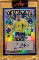 Cafu [Prismatic Blue] Soccer Cards 2022 Leaf Metal Champions Autographs Prices