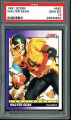 Walter Dean #567 Football Cards 1991 Score Prices