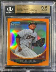 Carlos Correa [Orange Refractor] #BCP100 Baseball Cards 2013 Bowman Chrome Prospect Prices
