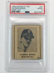 Warren Spahn [Hand Cut] #20 Baseball Cards 1948 R346 Blue Tint Prices
