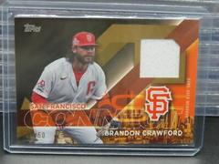 Brandon Crawford [Gold] #CC-BC Baseball Cards 2024 Topps City Connect Swatch Prices