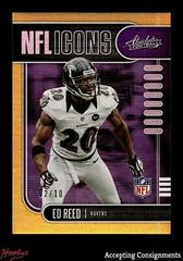 Ed Reed [Spectrum Gold] #19 Football Cards 2019 Panini Absolute NFL Icons Prices