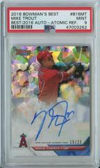 Mike Trout [Atomic Refractor] Baseball Cards 2015 Bowman's Best of Autographs Prices