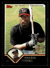 Walter Young [Black] Baseball Cards 2003 Topps Prices