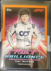 Yuki Tsunoda [Orange] #FOB-YT Racing Cards 2022 Topps Formula 1 Flash of Brilliance Prices