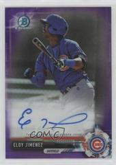 Eloy Jimenez [Chrome Purple Refractor] #CPA-EJ Baseball Cards 2017 Bowman Prospect Autographs Prices