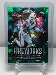Stefon Diggs [Green Ice] Football Cards 2022 Panini Prizm Fireworks Prices
