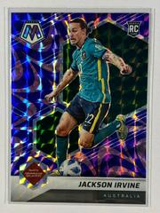 Jackson Irvine [Reactive Purple] Soccer Cards 2021 Panini Mosaic Road to FIFA World Cup Prices