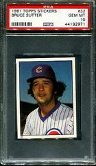 Bruce Sutter #32 Baseball Cards 1981 Topps Stickers Prices