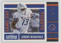 Jeremy McNichols #27 Football Cards 2017 Panini Contenders Draft Picks Game Day Prices