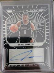 David Duke Jr. #RES-DDJ Basketball Cards 2021 Panini Obsidian Rookie Eruption Signatures Prices
