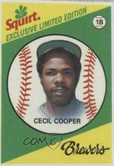 Cecil Cooper #30 Baseball Cards 1981 Squirt Prices