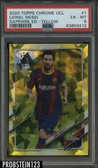 Lionel Messi [Yellow] Soccer Cards 2020 Topps Chrome UEFA Champions League Sapphire Prices