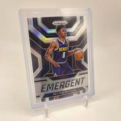 Peyton Watson [Silver] #19 Basketball Cards 2022 Panini Prizm Emergent Prices