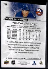 Parker Wotherspoon [High Gloss] Hockey Cards 2022 Upper Deck Prices