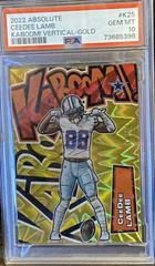 CeeDee Lamb [Gold] #K25 Football Cards 2022 Panini Absolute Kaboom Vertical Prices
