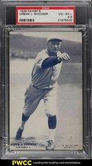 Urban J. Shocker Baseball Cards 1928 Exhibits Prices