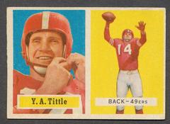 Y.A. Tittle Football Cards 1957 Topps Prices
