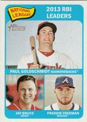 Freddie Freeman, Jay Bruce, Paul Goldschmidt #6 Baseball Cards 2014 Topps Heritage Prices