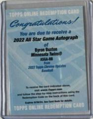 Byron Buxton Baseball Cards 2022 Topps Chrome Update All Star Game Autographs Prices