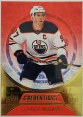 Connor McDavid [Red] Hockey Cards 2021 Upper Deck Credentials Prices