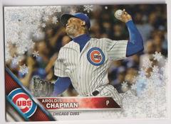 Aroldis Chapman [Metallic Snowflake] #HMW13 Baseball Cards 2016 Topps Holiday Prices