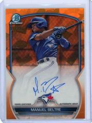 Manuel Beltre [Orange] #BSPA-MB Baseball Cards 2023 Bowman Chrome Sapphire Autographs Prices